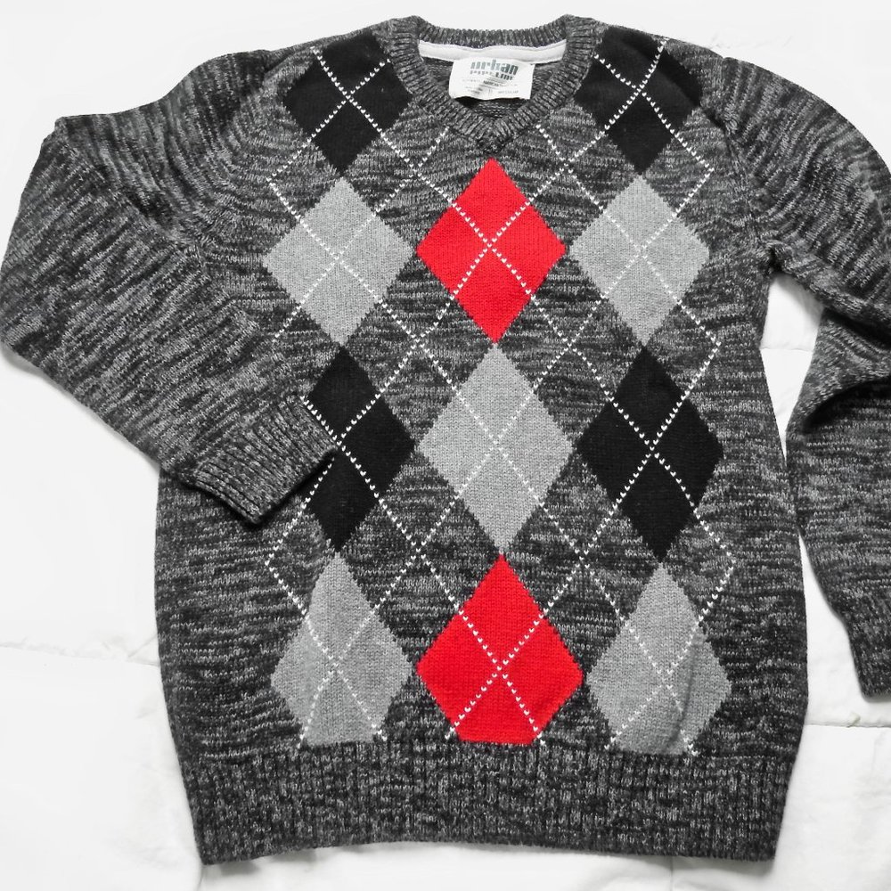 FREE WITH PURCHASE FROM CLOSET Argyle V-Neck Sweater